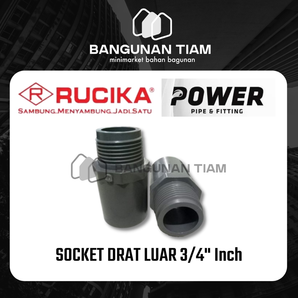 Jual FITTING PVC 3 4 Inch RUCIKA POWER AW ASLI 100 ORI KNEE POLOS