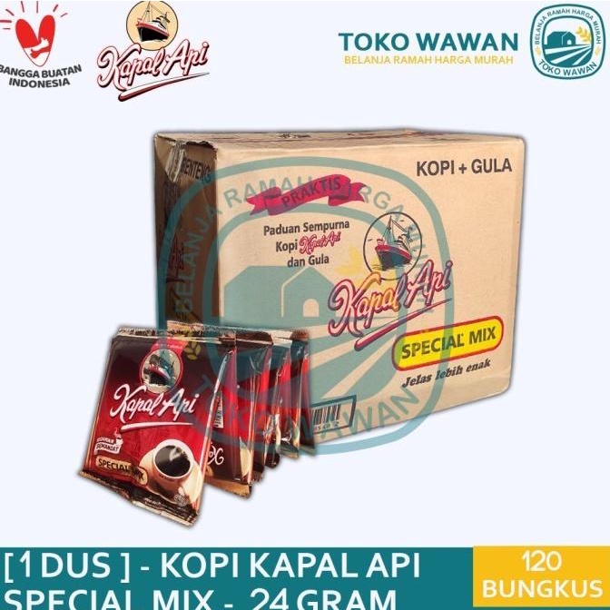 Jual Kopi Kapal Api Special Mix 1 Dus Karton Isi 12 Renceng 120 Bungkus