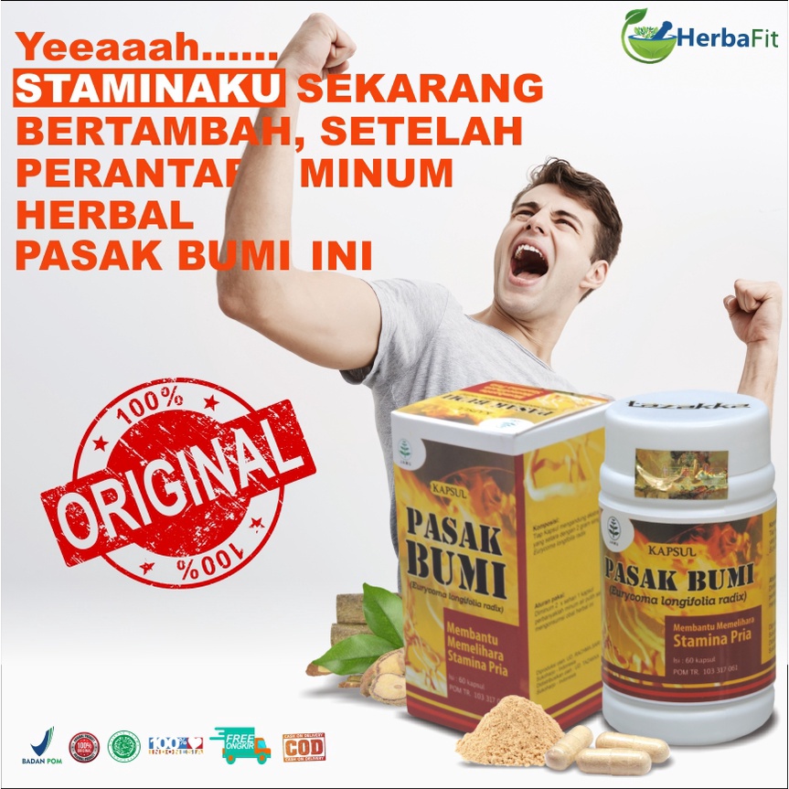 Jual Pasak Bumi Herbal Stamina Pria Dari Tazakka Isi Kapsul Sudah