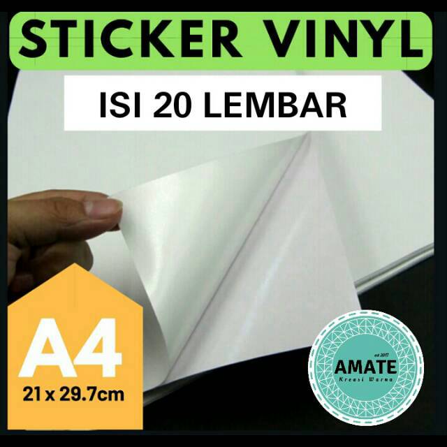 Jual Stiker Vinyl Glossy A Tahan Air Sticker Vinyl Decal Sticker