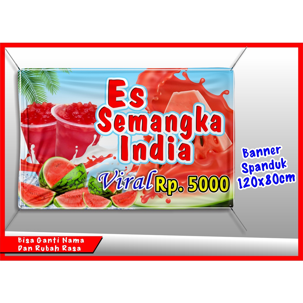 Jual Cetak Spanduk Es Semangka Banner Minuman Es Semangka Ukuran