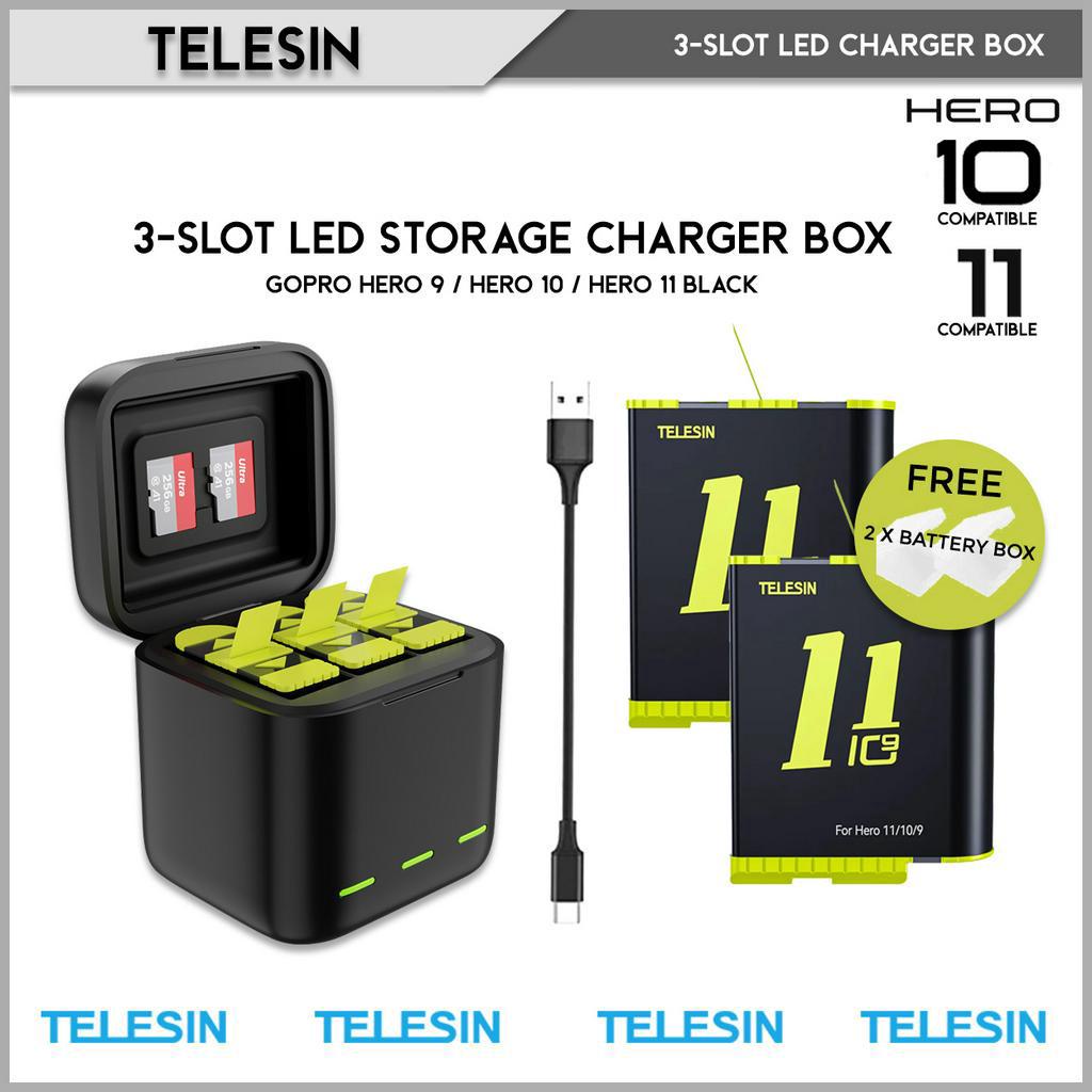 Jual Telesin Slot Charger Box In Led Storage With Batteries For