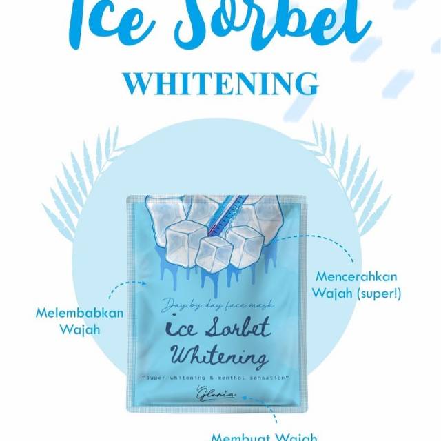 Jual Masker Bubuk Ice Sorbet By Lea Gloria Gr Kemasan Baru Shopee