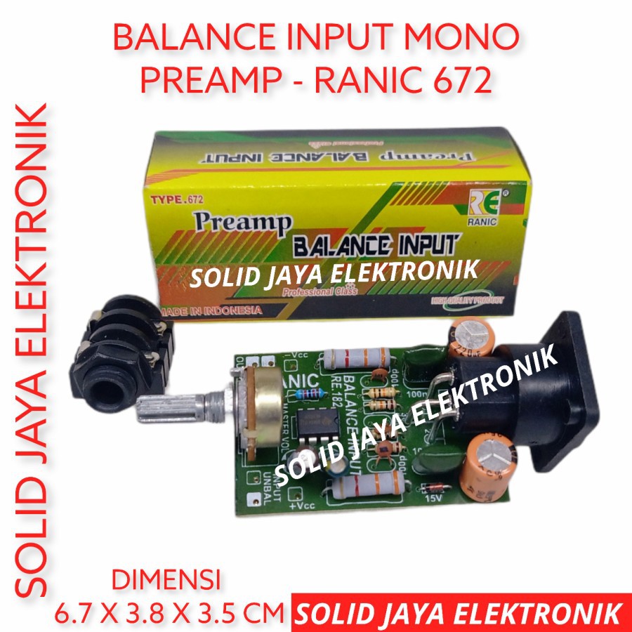 Jual Kit Balance Input Mono Preamp Pre Kit Balance Input Mono Ranic