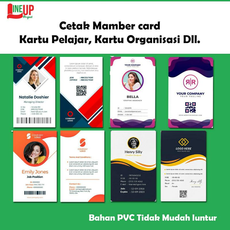 Jual Cetak Id Card Pvc Member Card Kartu Anggota Shopee Indonesia