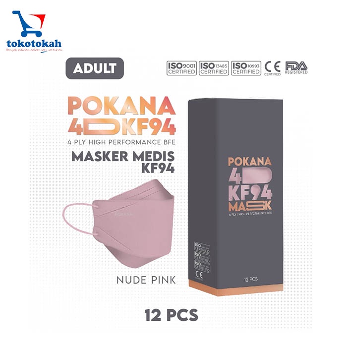 Jual Pokana D Kf Earloop Medical Face Mask Nude Pink Shopee Indonesia