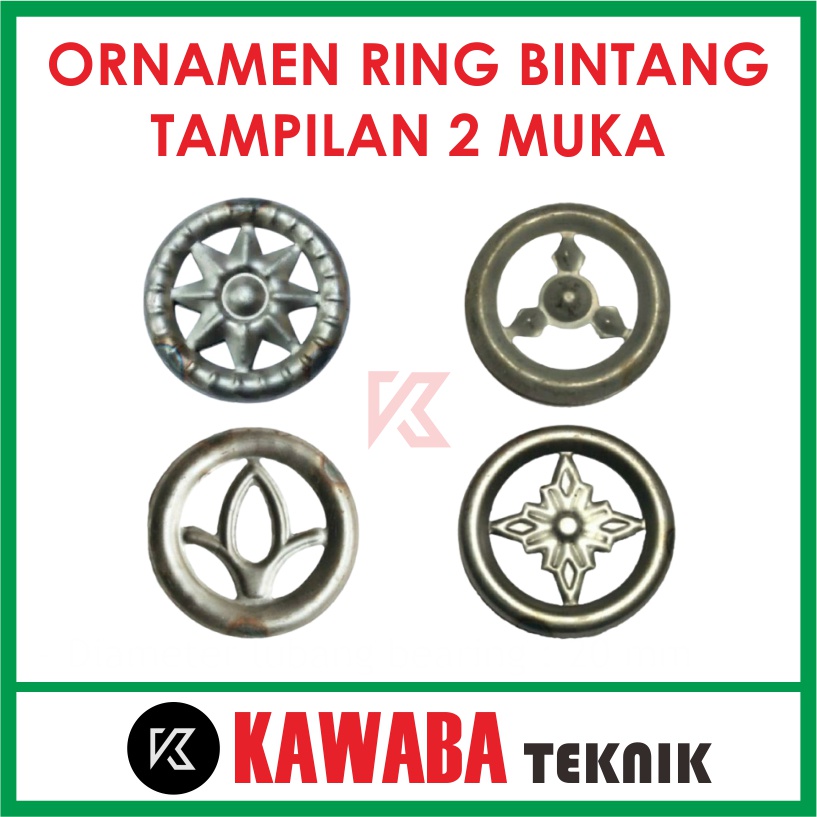 Jual Ornamen Aksesoris Pagar Ring Bintang Besi Plat Tampilan Muka