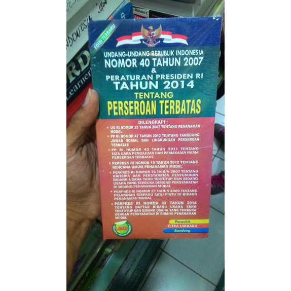 Jual JUAL BUKU Undang Undang RI No 40 Tahun 2007 Tentang PT Perseroan