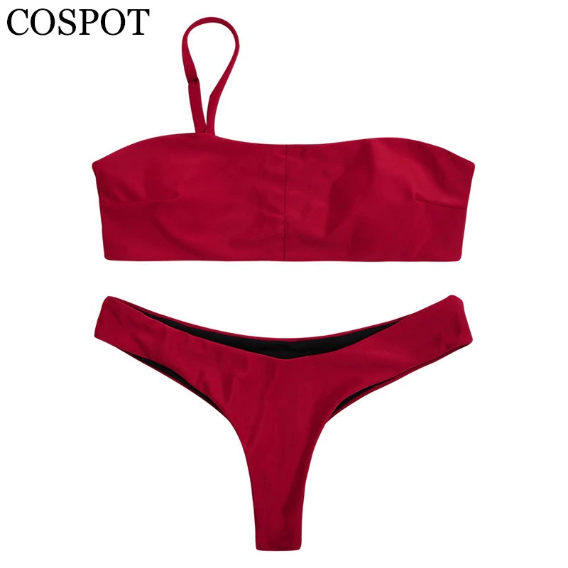 Jual Import Cospot Bikini Solid Swimwear Women Sexy Thong Swimsuit