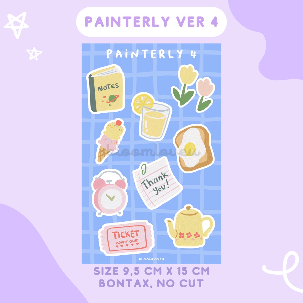 Jual Part Stiker Sheet Aesthetic Stiker Journal Bujo Deco Planner