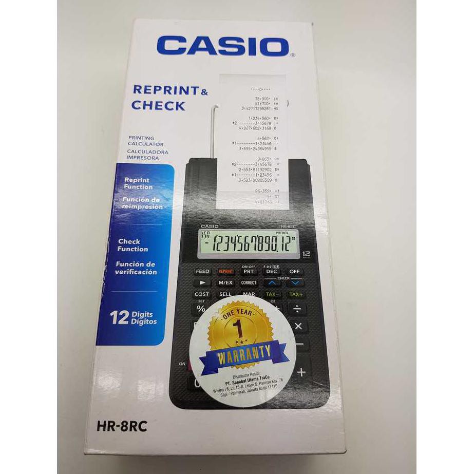 Jual Kalkulator Casio Portable Printer Hr Rc Reprint And Check J