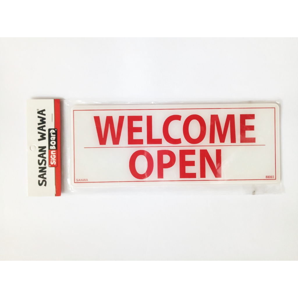 Jual Sign Board Sign Label Acrylic Akrilik Papan Petunjuk WELCOME OPEN