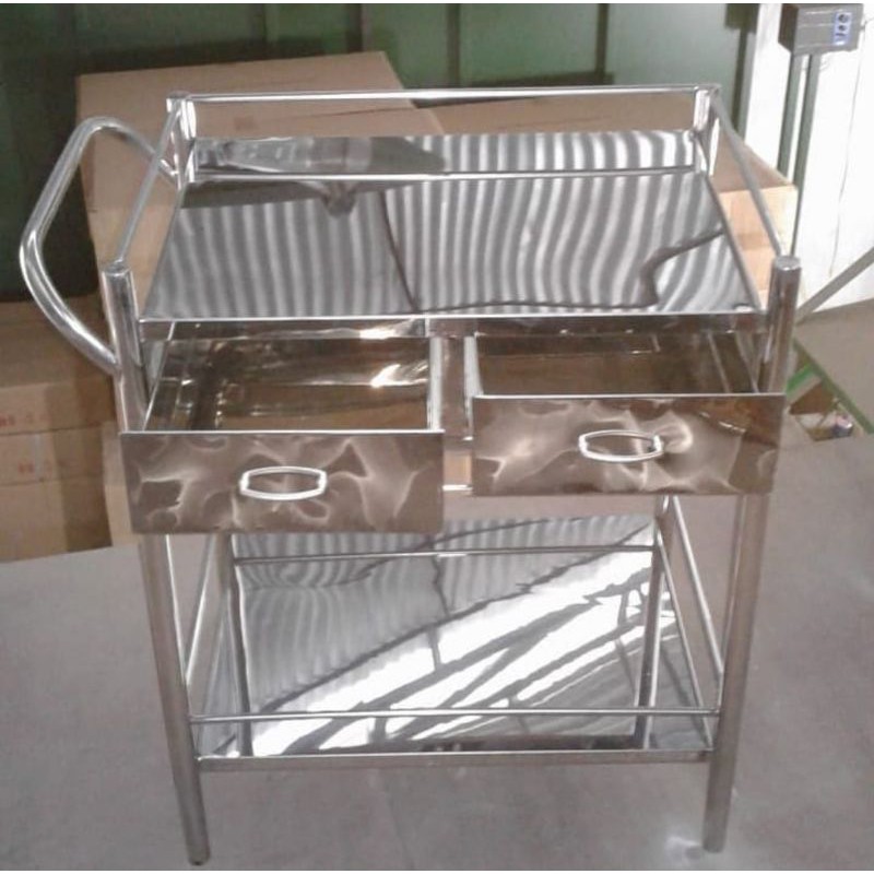 Jual Full Stainless Steel Meja Mayo Trolley Instrumen Murah Shopee