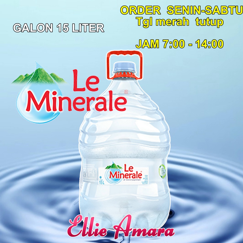 Jual Le Minerale AIR MINERAL AIR MINUM GALON 15 LITER LE AQUA MINERALE