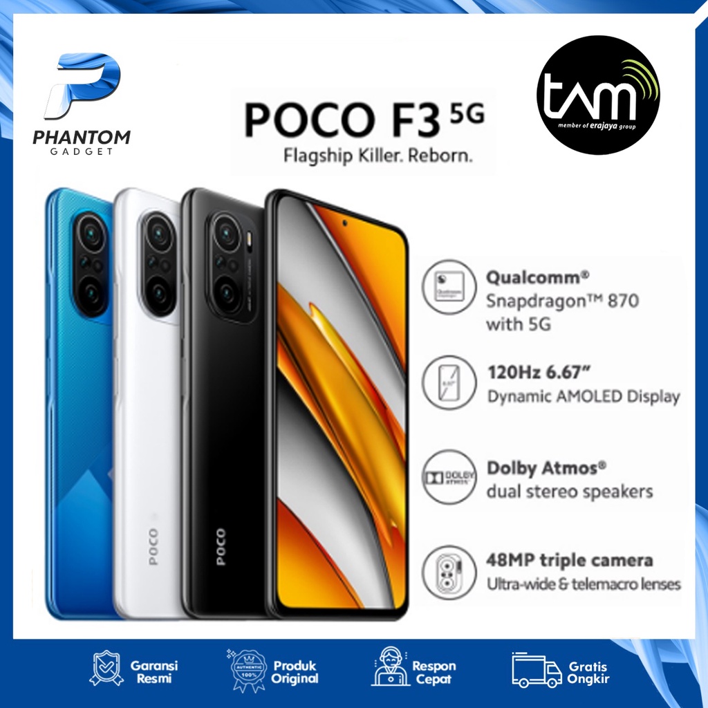 Jual Xiaomi Poco F3 6GB 128GB 8 256GB NFC Snapdragon 870 Layar AMOLED