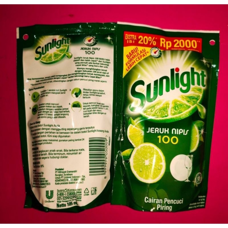 Jual Sunlight 105 Ml 1 Dus Isi 72 Pcs Shopee Indonesia