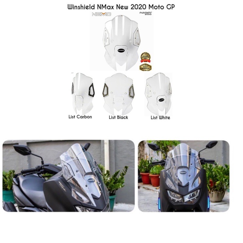 Jual Windshield Visor Yamaha Nmax New Nemo Model Moto Gp Winsil