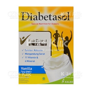 Jual DIABETASOL VITA DIGEST PRO SUSU RASA VANILLA 180 G Per Box B