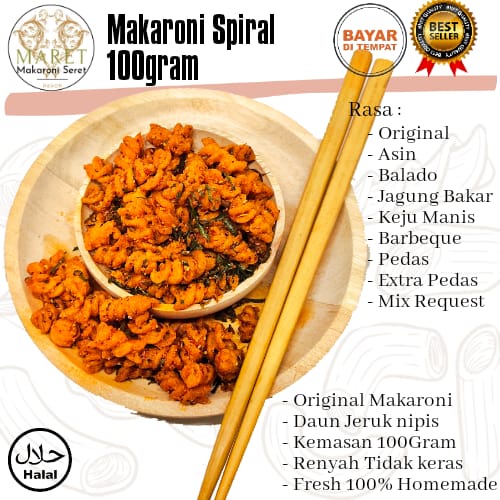 Jual Cemilan Jajanan Makaroni Makroni Spiral Gram Daun Jeruk Rasa