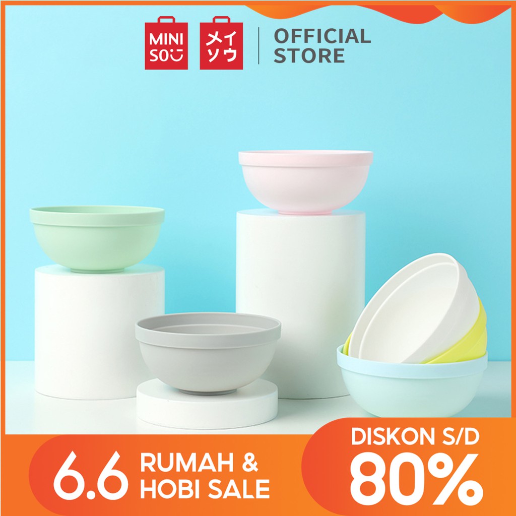 Jual Miniso Official Colorful Environmentally Dinner Plates Packs