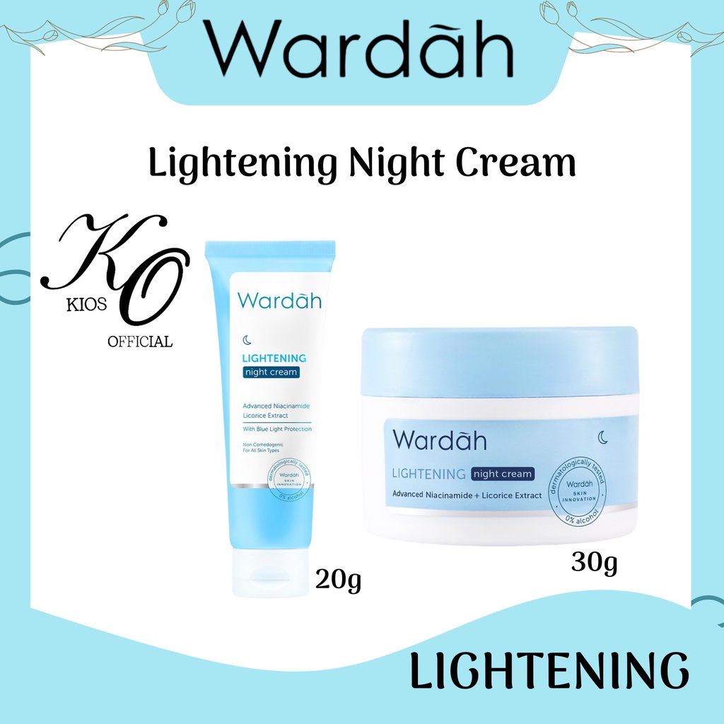 Jual Wardah Lightening Night Cream Advanced Niacinamide Ml G