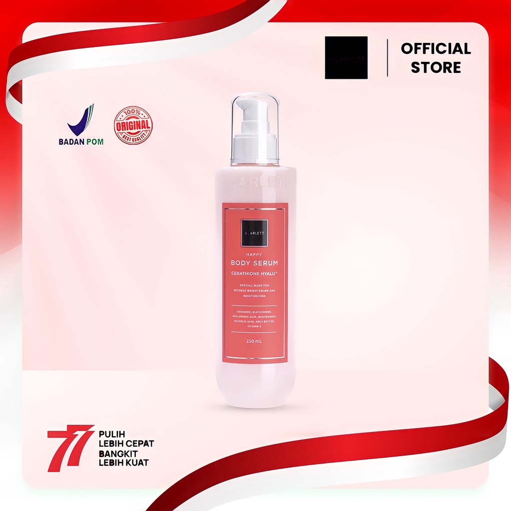 Jual Scarlett Whitening Body Serum Happy 250 ML Shopee Indonesia