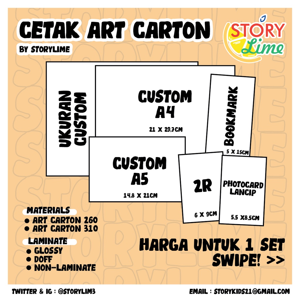 Jual Cetak Art Carton 260 310 Gsm Cetak 1 2 Sisi Bolak Balik Laminasi