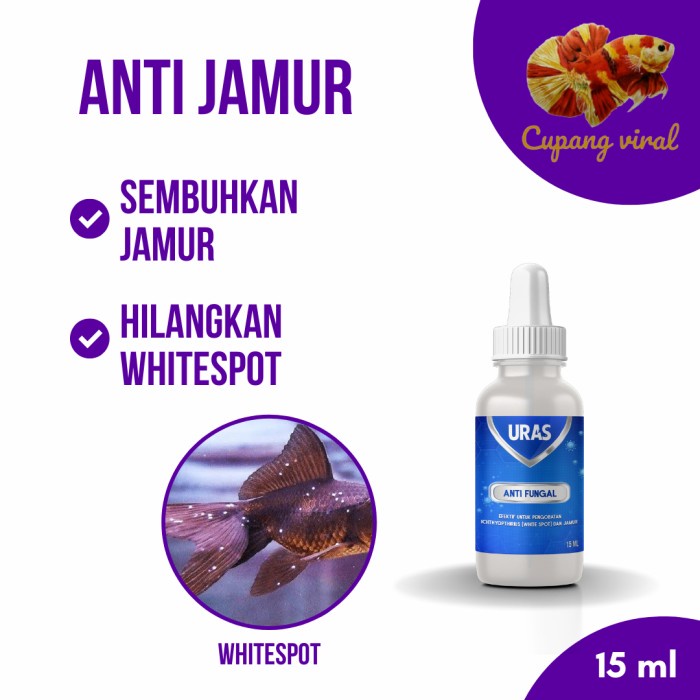 Jual Uras Anti Fungal Obat Jamur White Spot Ikan Hias Ml Shopee