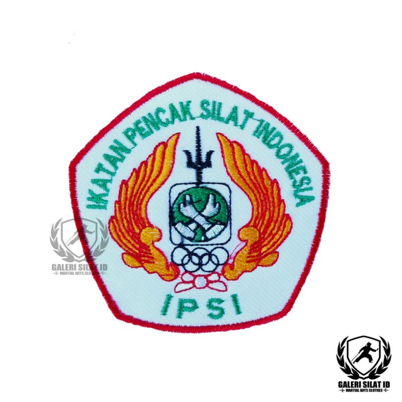 Jual Bet Logo Bordir Perguruan Pencak Silat IPSI Hitam Putih Indonesia