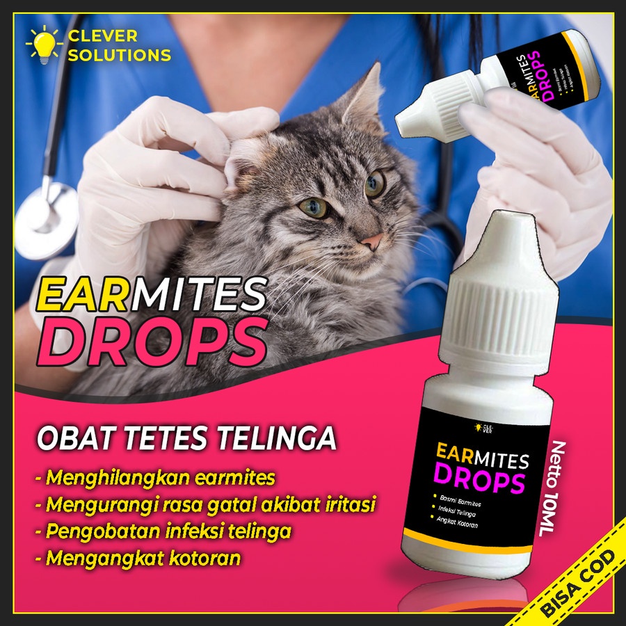 Jual Earmites Drops Obat Tetes Kutu Kucing Obat Telinga Kucing Obat