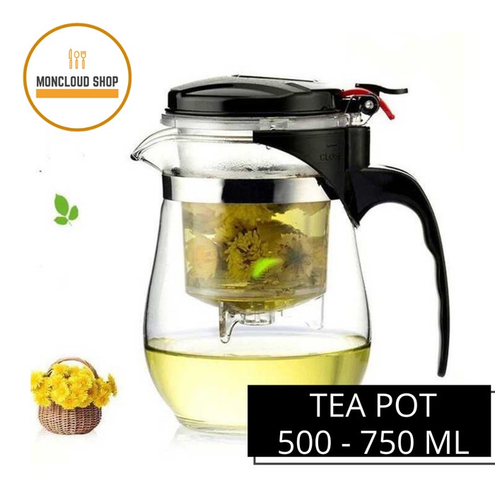 Jual Teko Teh Kaca Dengan Saringan Pitcher Chinese Teapot Maker 500