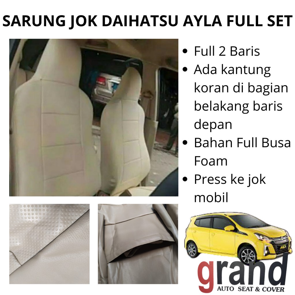 Jual Sarung Jok Cover Jok Mobil Daihatsu Ayla Full Set Grand Original