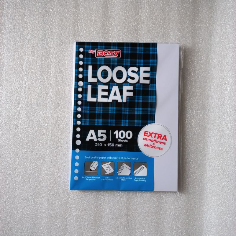 Jual Big Boss Loose Leaf A5 Isi 100 Lbr POLOS Shopee Indonesia