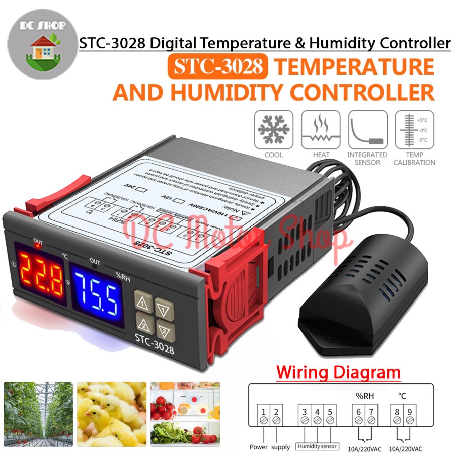 Jual Stc Temperature Humidity Controller Digital Thermostat