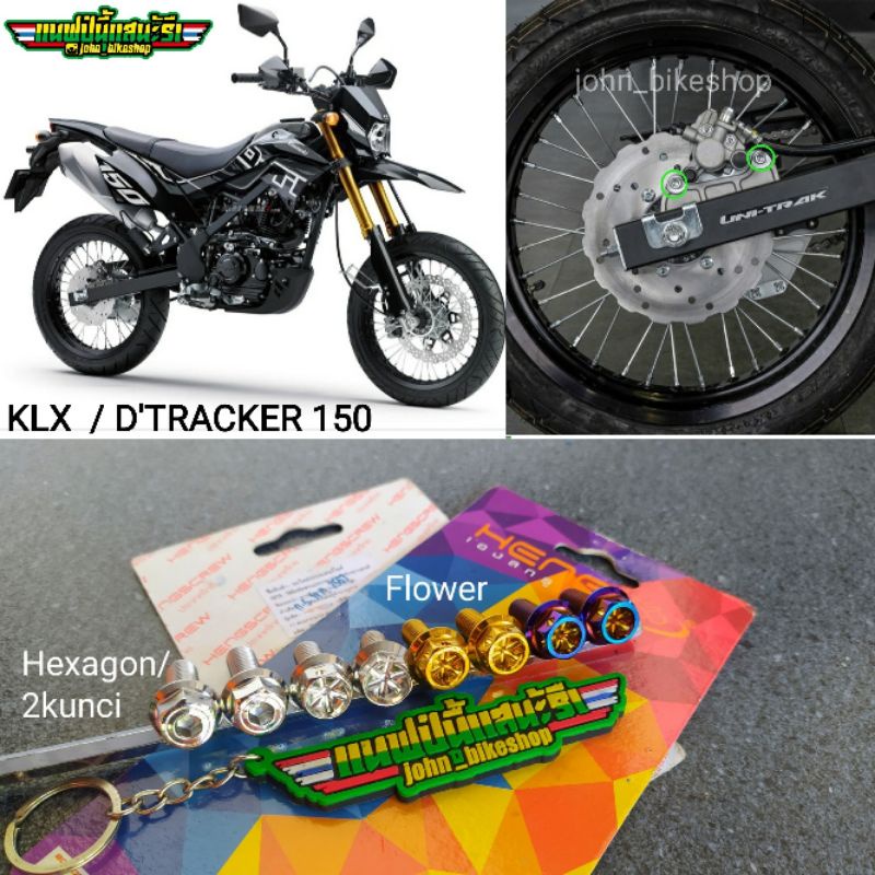 Jual Baut Probolt Breket Kaliper Belakang KLX D Tracker 150 Gold Blue