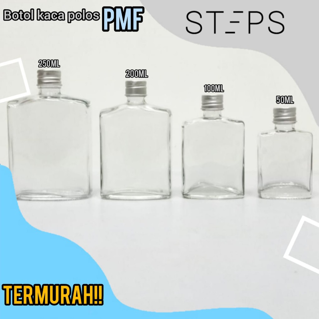 Jual BOTOL KACA POLOS PERSEGI Shopee Indonesia