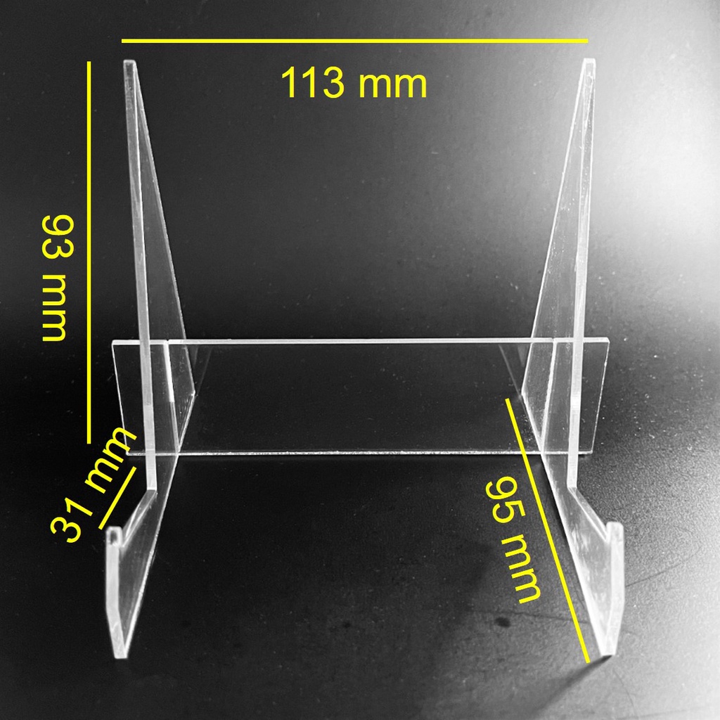 Jual Stand Buku Display Penahan Buku Akrilik Clear Book Stand Ganjal