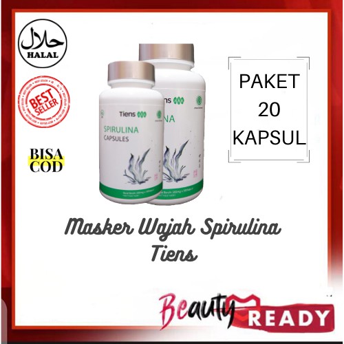 Jual Tiens Spirulina Original Masker Wajah 20 Kapsul Free Kuas By