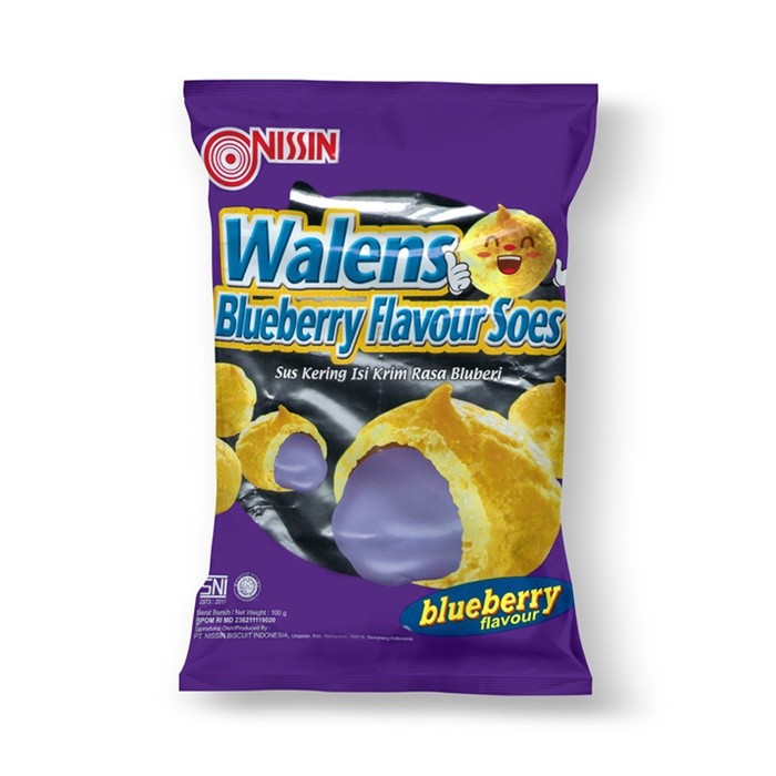 Jual Nissin Walens Blueberry Soes 100gr Soes Kering Isi Krim