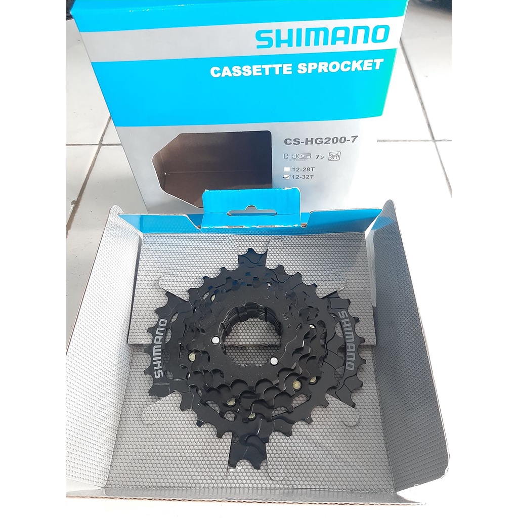 Jual CASSETTE SPROCKET CS SHIMANO TOURNEY HG200 12 32T 7 SPEED