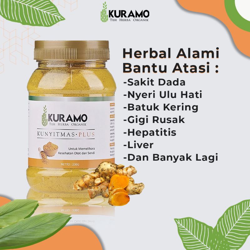 Jual Kuramo Kunyit Mas Plus Teh Herbal Organik Untuk Memlihara