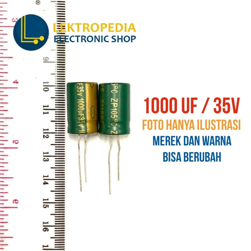 Jual Elco 1000uf 35v Kapasitor 1000 Uf Mikro 35 V Volt Elko 35volt