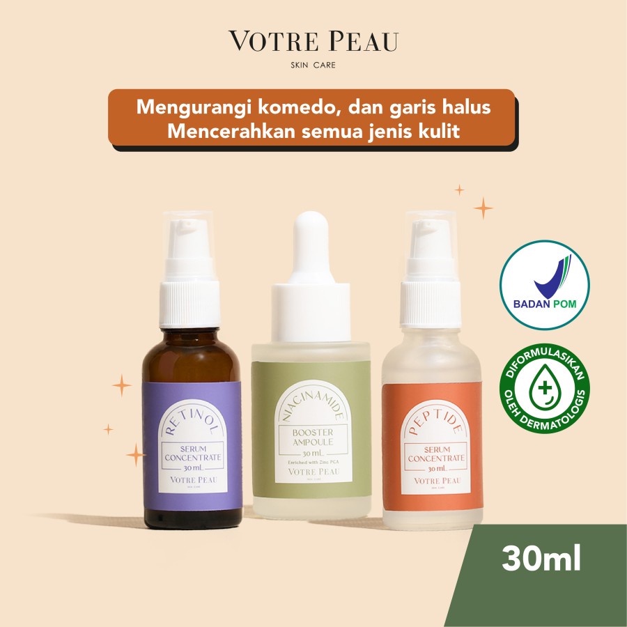 Jual NEW PACKAGING Votre Peau Trio Serum Retinol Serum Niacinamide