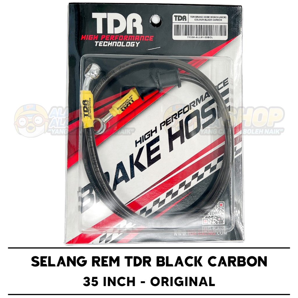 Jual Selang Rem Brake Lines TDR Black Carbon 35 Inch 90 CM Shopee