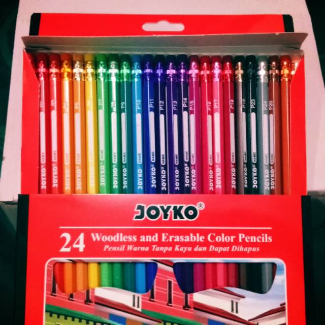 Jual Pensil Warna Erasable 24 Warna Joyko Dapat Dihapus Shopee