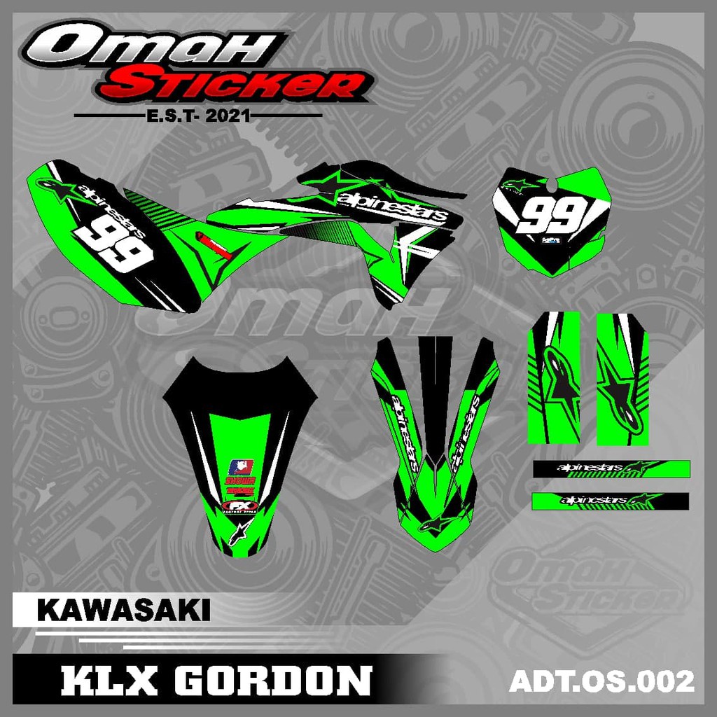 Jual Striping KLX GORDON Sticker Striping Lis Variasi KAWASAKI FULL