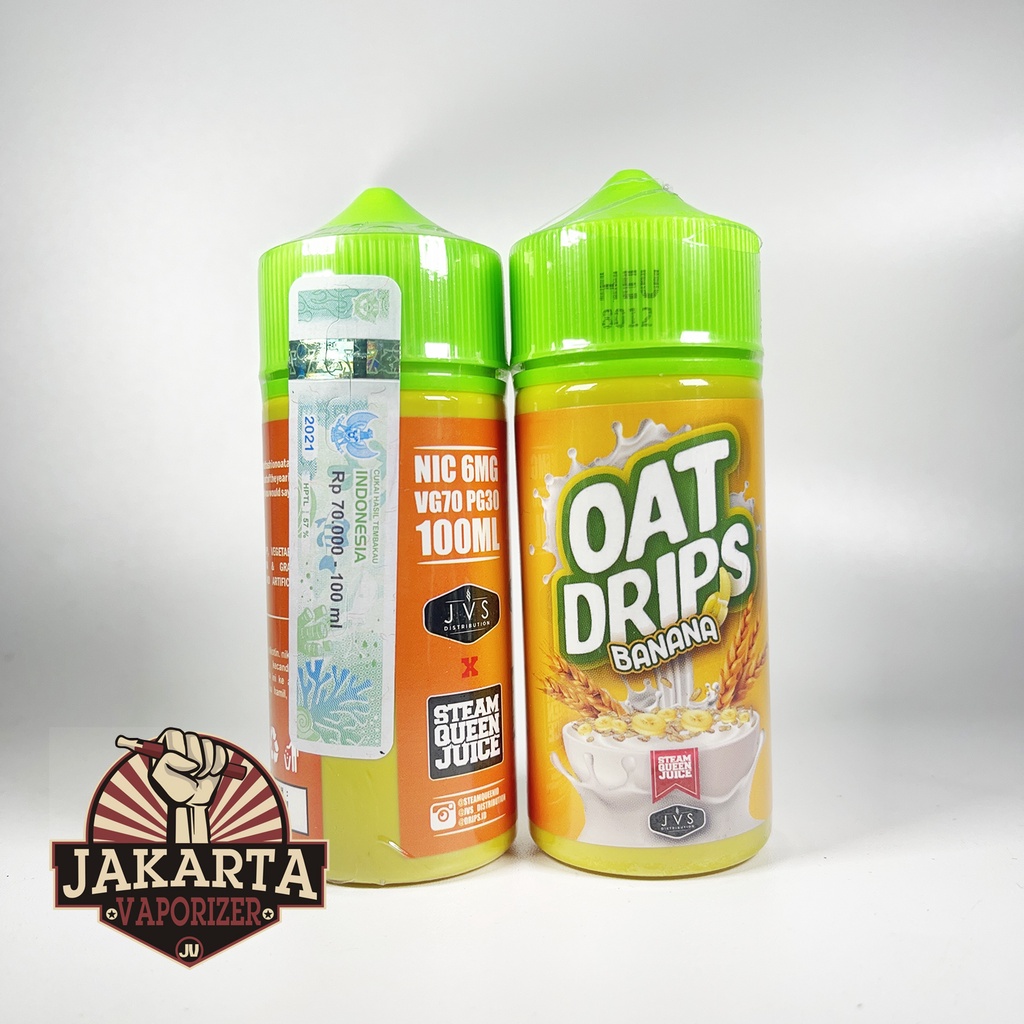 Jual OAT DRIPS V3 BANANA 100ML 3MG 6MG 9MG BY JVS STEAMQUEEN PREMIUM E