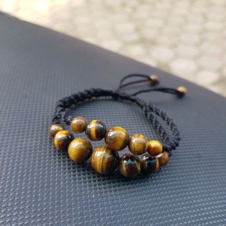 Jual Gelang Tiger Eyes Tali Macrame Batu Alam Original Shopee Indonesia