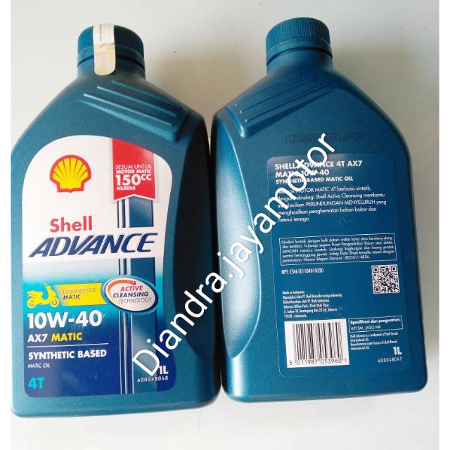 Jual Oli Shell Advance Matic Ax Liter Sae Original For