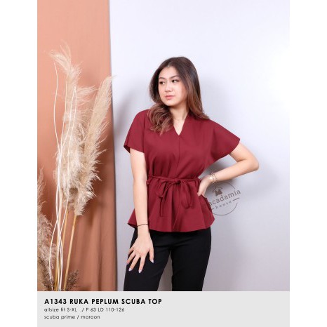 Jual Pakaian Blouse Model Korea Wanita Korean Style Blus Cewek A1343